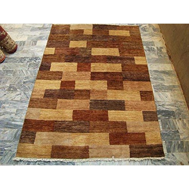 Modern Mahal Vegetable Dyed Wool Carpet Hand Knotted Area Rug (6x4)'