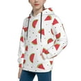 thumbnail image 2 of Daiia Hand Drawn Watermelon for Boys Fashion Hoodies & Sweatshirts with Kangaroo Pocket,Hooded Sweatshirt for Kid, Breathable& Moisture Wicking-Small, 2 of 6