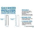 thumbnail image 6 of GALVANIZED 6" Landscape Staples ~ Landscape Fabric Pins - Garden Staples Heavy Duty - Ground Cover Staples - Fence Anchors - Lawn Nails - Garden Stakes - Earth Staples (5,000 Staples), 6 of 9