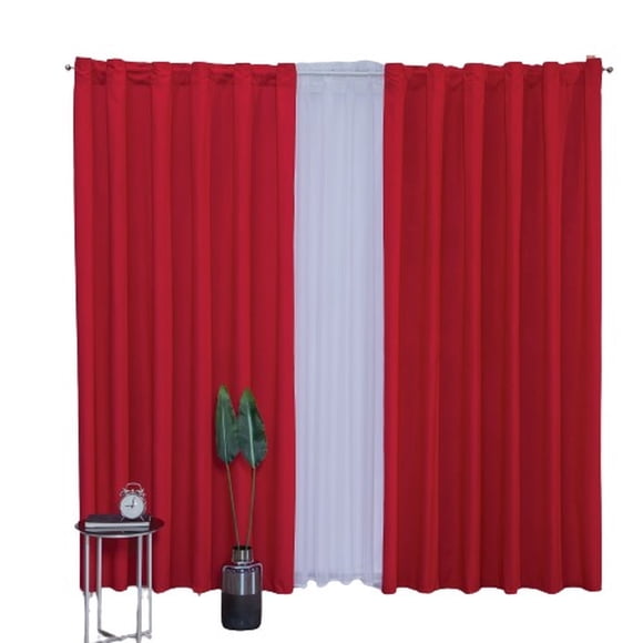 Cortina Decorativa Colchas Concord Neo Rojo Estándar