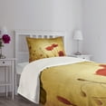 thumbnail image 5 of Ambesonne Vintage Quilted Bedspread Set 2 Pcs, Poppy Flowers Bohemian, Twin Size, Pale Brown Vermilion, 5 of 6