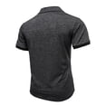 thumbnail image 5 of yillto Mens Classic Golf Shirt Breathable Casual Short Sleeve Button down Tops Plain Collared Tees, 5 of 6