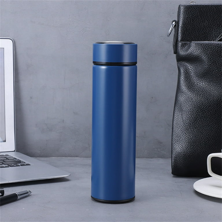 Jinyi 304 Grade Stainless Steel Thermos Sports Water Bottle Smart Cup with LED Display Temperature Black, Size: 500 ml