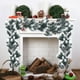 thumbnail image 4 of Ratán artificial navideño con goma suave, agujas de pino y hojas verdes para colgar en la pared. Decoración navideña artificial., 4 of 6