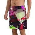 thumbnail image 2 of Invader Zim Men's Beach Shorts Swim Trunks Casual Quick Dry Board Shorts Swimwear with Mesh Lined and Pockets, 2 of 8