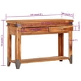 thumbnail image 4 of vidaXL Console Table 110x34x74 cm Solid Wood Acacia, 4 of 5