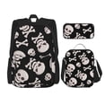 thumbnail image 1 of Fotbe black white Skull bone Set Escolar 3 en 1 para Niños - Mochila Duradera con Lonchera Aislante y Estuche para Lápices - Mochila Escolar para Niños y Niñas, 1 of 7