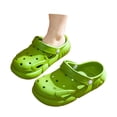 thumbnail image 2 of Boys Girls Garden Glogs Slide Sandals Kids Summer Water Shoes Slip On Clogs Indoor Outdoor Children Beach Pool Shoes(10-10.5 Years,Green), 2 of 5