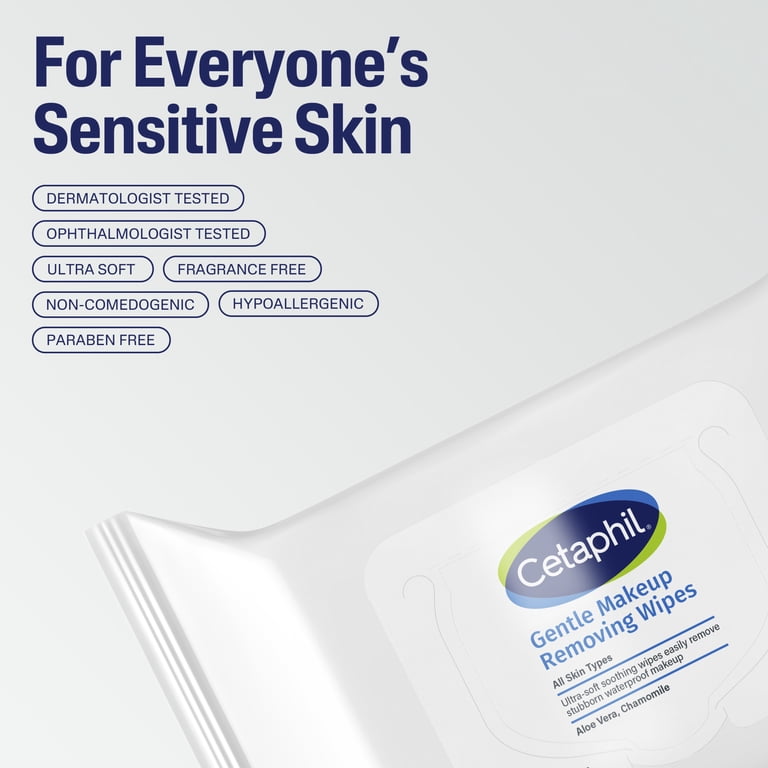 Cetaphil Gentle Makeup Remover Face Wipes, Fragrance Free, 25 ct photo 5