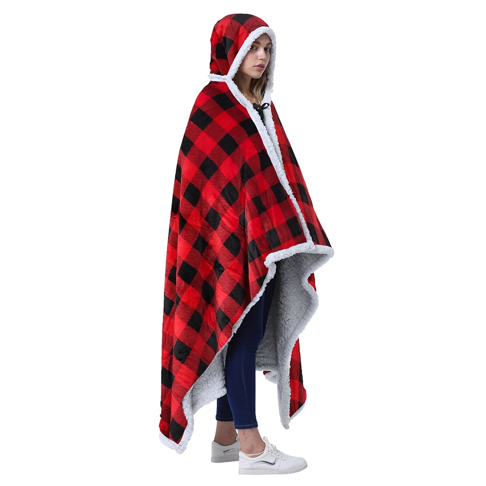 Catalonia Wearable TV Blanket with Sleeves Arms Warm Micro Plush Sherpa Fleece for Adult Large Wrap Throw Robe 72 x 55”