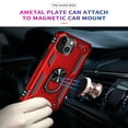 thumbnail image 5 of Xpm Case for Apple iPhone 13 (6.1") Military Grade Heavy Duty Armor Hybrid with Rotating Metal Ring Kickstand Finger Loop Stand Cover for iPhone 13 - Red, 5 of 8