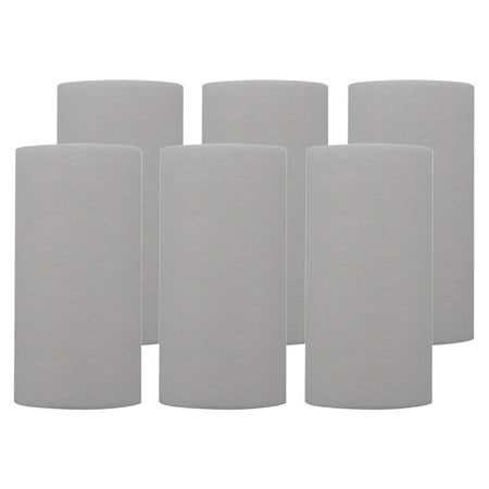 

Tier1 5 Micron 5 Inch x 2.5 Inch | 6-Pack Spun Wound Polypropylene Under Sink Sediment Water Filter Replacement Cartridge | Compatible with Pentek P5-478 155030-43 Home Water Filter