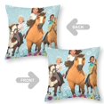 thumbnail image 2 of Spirit: Corre Libre Fundas de almohada de terciopelo con tema, regalos de funda de almohada, decoración para el hogar, cojín de lanzar, regalo de cumpleaños para fans y parejas. 60cm x 60cm., 2 of 6