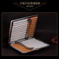 thumbnail image 3 of NP18 cowhide cigarette case thick cigarette side-turned ultra-thin cowhide hand-made first layer classic men's retro 20-pack gift,SKU00339-05黄棕双色油蜡克罗心, 3 of 13