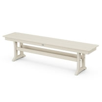 POLYWOOD Farmhouse Trestle 65" Bench in Sand