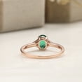 thumbnail image 5 of 14K Rose Gold Oval Shape Created Emerald Cubic Zirconia Engagement Ring, 5 of 5