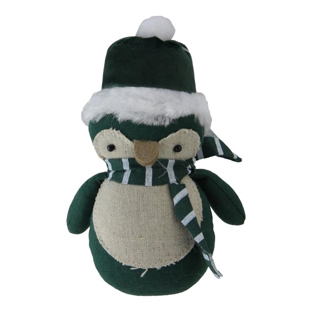stuffed penguin with scarf