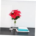thumbnail image 3 of FRCOLOR Artificial Red Poinsettia Branch for Christmas Party Decor Eye Catching Festive Flower Arrangement, 3 of 7