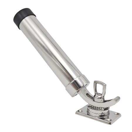 Heavy Duty Marine Fishing Rod Holder With 90 Degree Vertical Adjustment Stainless Steel Boat Deck Mount Removable Storage Bracket System