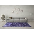 thumbnail image 3 of Ahgly Company Indoor Round Persian Blue Traditional Area Rugs, 4' Round, 3 of 4