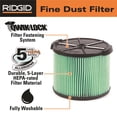 thumbnail image 5 of Replacement Allergen Filter Fits Ridgid 4 Gallon Vacuums, 5 of 7