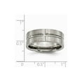 thumbnail image 6 of Solid Titanium Grooved 8mm Men's Matte Brushed Finish and Wedding Band Ring Size 9, 6 of 7