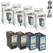 LD Products Remanufactured Lexmark 36XL / 37XL Set of 4 Cartridges Includes: 2 18C2170 HY Black, & 2 18C2180 HY Color