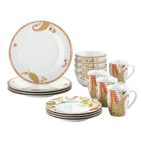 Rachael Ray Dinnerware Paisley 16-Piece Dinnerware Set - 58081 ... Rachael Ray Dinnerware Paisley 16-Piece Dinnerware Set - 58081 ...