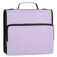 thumbnail image 2 of ALAZA Zipper Binder Light Purple Solid 3 Ring Trapper Keeper File Folder Organizer Bag, 2 of 8