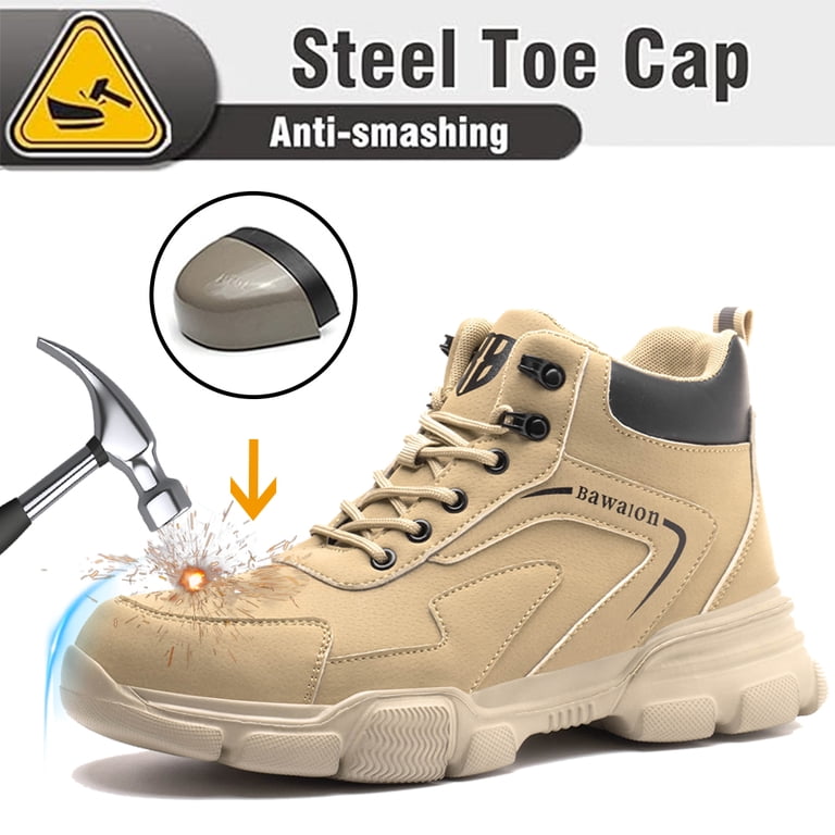 Waterproof Steel Toe Work Boots Men Lace Up Safety Construction Boots CAT Men main image 4