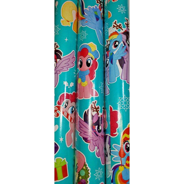 Details about   1 My Little Pony Gift Wrap Wrapping Paper Christmas Holiday Snowflake 2 Pony's 