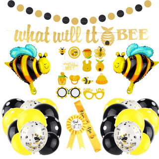 YANSION Bee Party Decoration Set Honey Bee Party Supplies Balloons Kit for  Children Birthday Baby Shower Gender Reveal Bee Themed Party Decorations