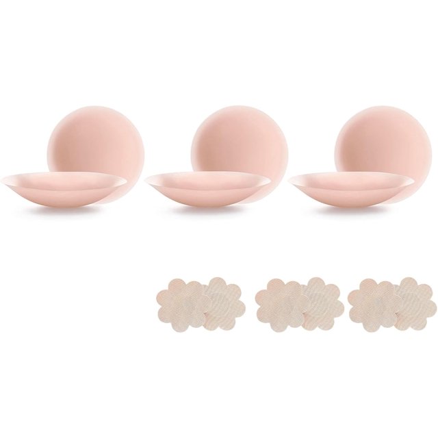Cakes Body Nipple Covers Waterproof Reusable Sticky Bras Invisible Bra Traceless Adhesive Bras for Dress Tops