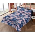 thumbnail image 4 of Ambesonne Garden Fitted & Flat Sheet with Shams 4 Pcs Set, Chamomile Wildflower Plot, King, Dark Violet Blue and Rose, 4 of 5