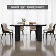 thumbnail image 3 of QEZEOM 63" Dining Table Set for 4, Dining Room Table and 4 Chairs Set,5 Piece Modern Dining Table Set, Kitchen Table with Chairs Set for Dining Room Furntiture, Black, 3 of 8
