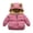 Pink, variant on Zwiiyzr Kids Winter Jacket for Boys Girls Hooded Padded Jackets Cute Bear Solid Color Quilted Jacket Long Sleeve Cardigan Outwear Coat 12Months-6Years Beige