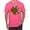 Neon Pink, variant on Sunflower Animal Print Fashion Men's Graphic T-Shirt, Charcoal, Large