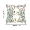 thumbnail image 2 of 18x18 inch Easter Pillow Covers , Risen Bunny Floral Eggs Farmhouse Decorations Spring Holiday Decor Throw Cushion Case for Home Couch, 2 of 5