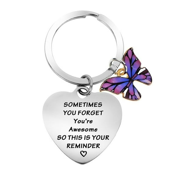 Inspirational Gifts Keyring for Women, Motivational Keychain Encouragement Sometimes You Forget You're Awesome