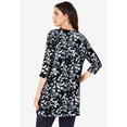 thumbnail image 2 of Roaman's Women's Plus Size Cotton Ultimate Boatneck Tunic With Side Slits, 2 of 6