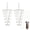White/2pcs, variant on V-Shaped Double-Sided Closet Hanger, 12 Hooks Rotating Organizer for Hats Scarves Belts