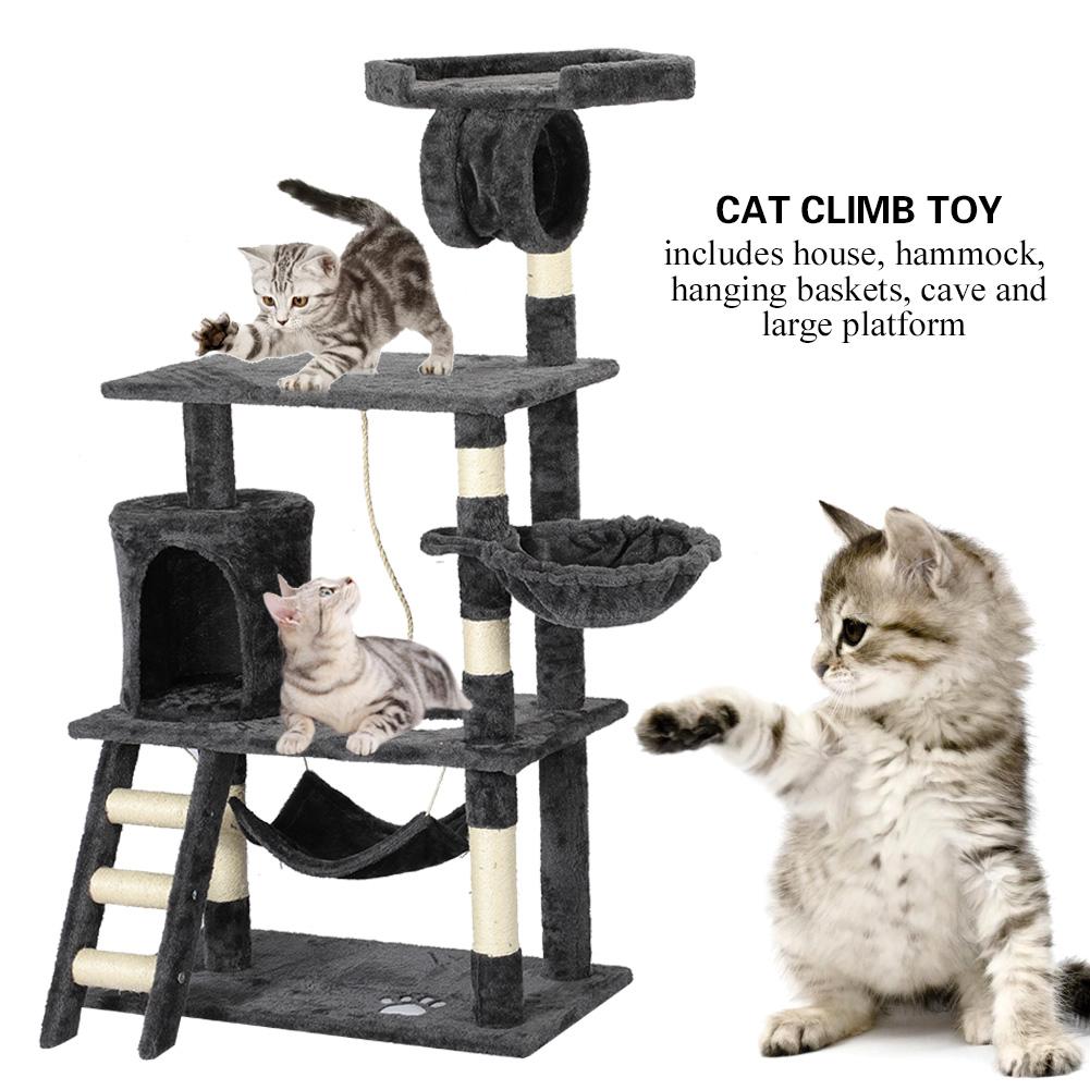 OTVIAP Cat Climb Toy,141cm Height Solid Cute Jute Rope Flannel Cat