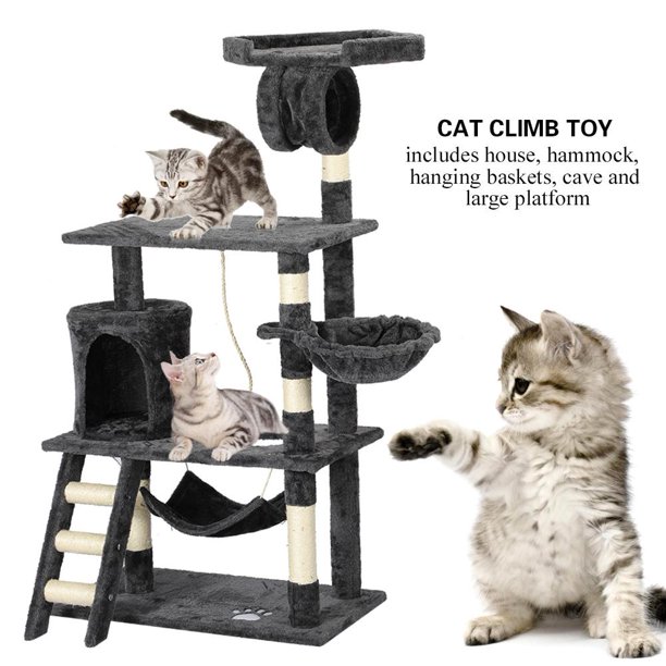 OTVIAP Cat Climb Toy,141cm Height Solid Cute Jute Rope Flannel Cat