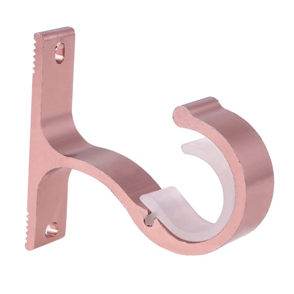 SHISUYAN 2PCS Curtain Rod Aluminium Alloy Thick Single Bracket Mounting Bracket(Rose Gold)
