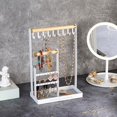 thumbnail image 6 of Xinyolin Jewelry Display Holder Free Standing Multi-hooks Necklaces Hook Earrings Bracelet Organizer Stand Home Supplies, 6 of 7
