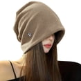thumbnail image 6 of Women's Oversized Slouchy Knit Beanie, Extra Large Loose Winter Hat, Thickened Double Layer Cold Weather Cap for Big Head, Daily Casual Wear and Gift Coffee, 6 of 6
