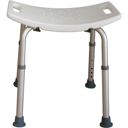Essential Medical Supply Deluxe Shower Bench with Back, Tool Free