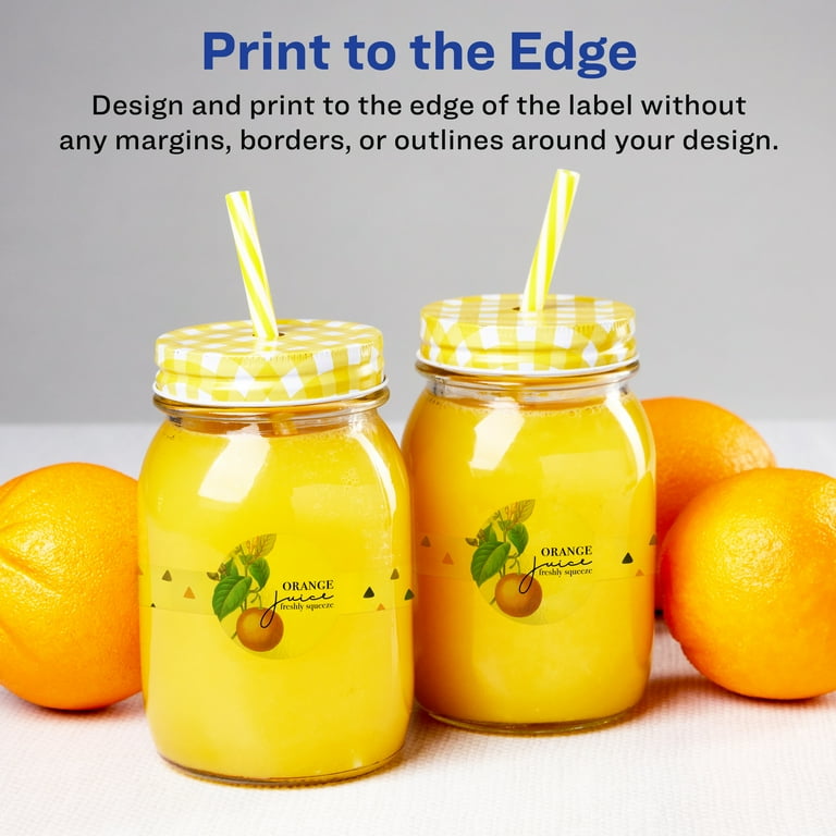 Avery Matte White Wraparound Band Labels – 1.5” X 7.75”, Sure Feed, Print-to-the-Edge, 125 Labels