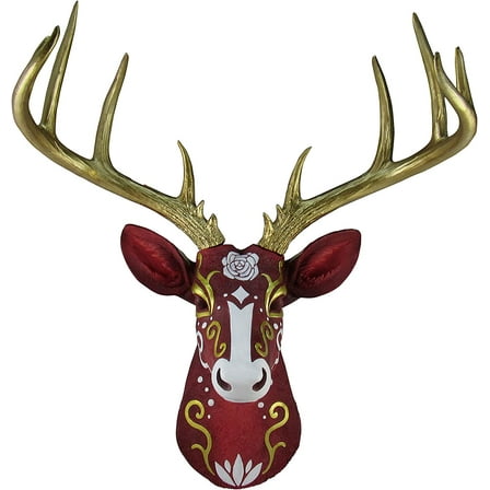 Ebros Deer Head Faux Taxidermy Wall Sculpture Rustic Cabin Wall Home Decor 19.5"