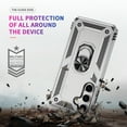 thumbnail image 7 of Decase Compatible with Samsung Galaxy S25 2025 Case+1-Pack Tempered Screen Protector, Military Grade Drop Protection Cover with 360° Rotating Kickstand, Heavy Duty Shockproof Phone Case,Silver, 7 of 7